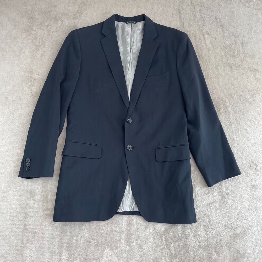 Banana Republic Blazer Men 40R Navy F.LLI Cerruti Tailored Slim Fit Wool Blue